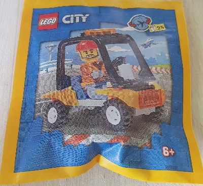 Airport Worker with Service Car paper bag