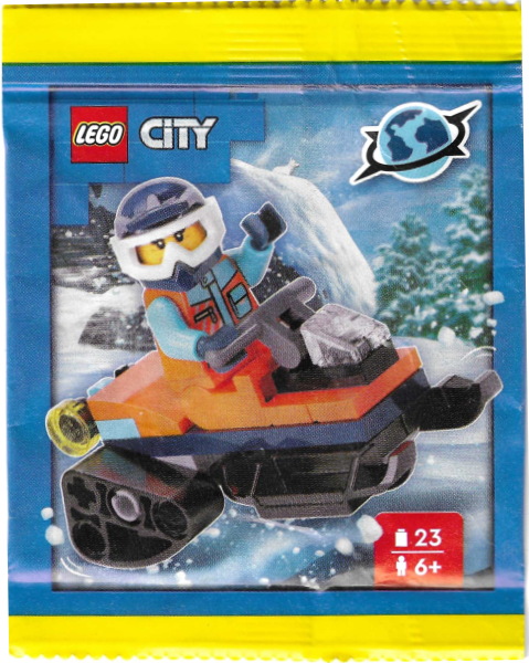 Arctic Explorer with Snowmobile paper bag