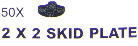 2 x 2 Skid Plate (Pack of 50, Black)