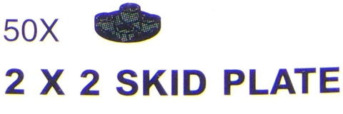 2 x 2 Skid Plate (Pack of 50, Black)