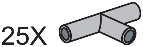 Pneumatic T-Pieces (Pack of 25)