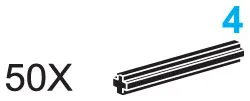 4-Stud Axles (Pack of 50)