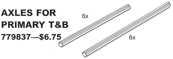 Axles for Primary Simple Machines (Axles For Primary T&B)