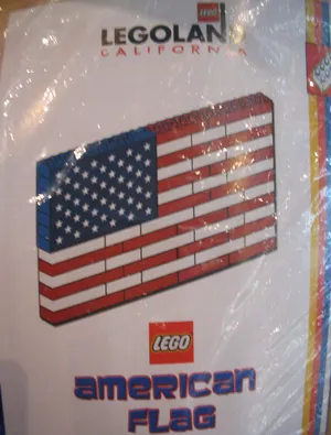 American Flag with Sticker for Stars (LEGOLAND California)