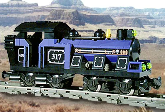 Large Train Engine Blue