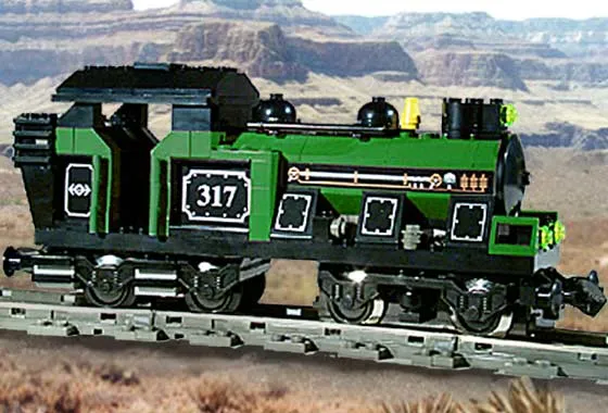 Large Train Engine Green