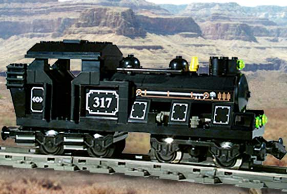Large Train Engine Black