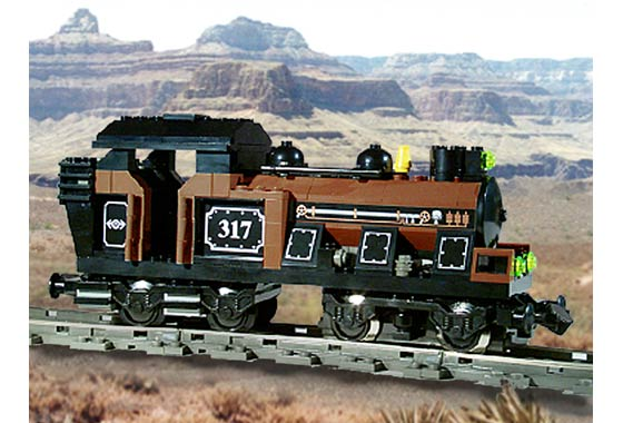 Large Train Engine Brown