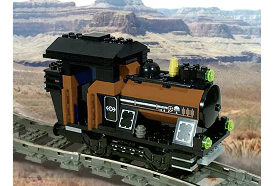 Small Train Engine Brown