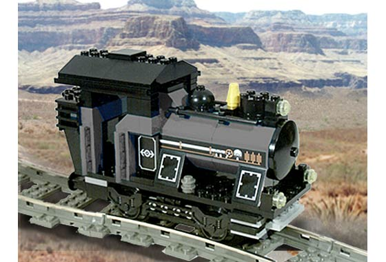 Small Train Engine Gray