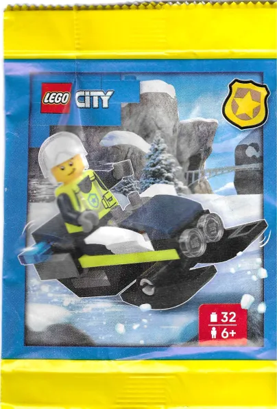 Police Officer with Snowmobile paper bag