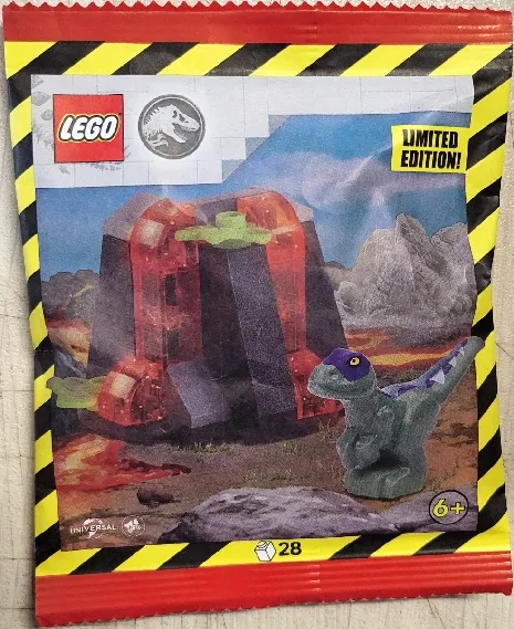 Raptor with Volcano paper bag
