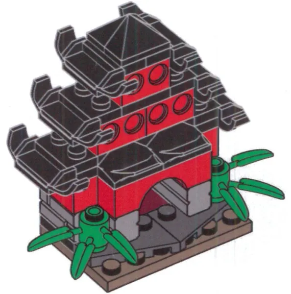 Toys "R" Us Exclusive Build - Red Temple