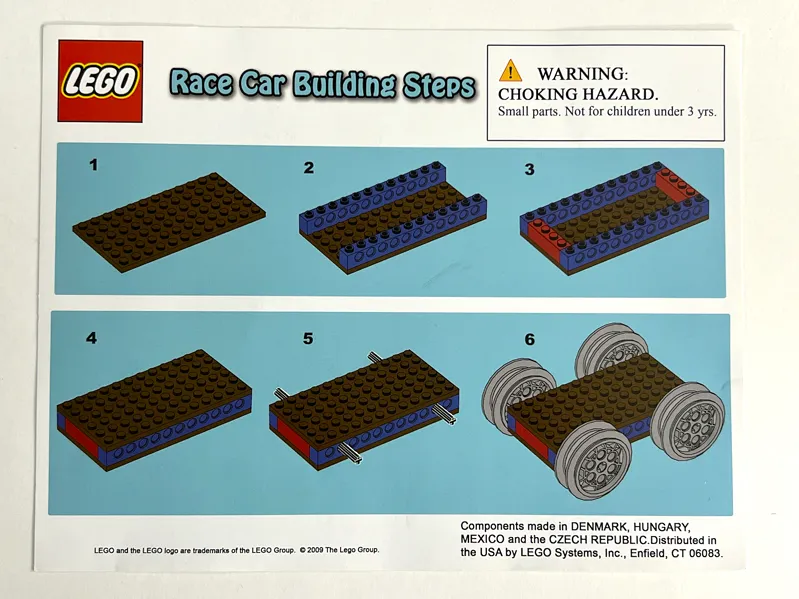 Race Car Building Steps