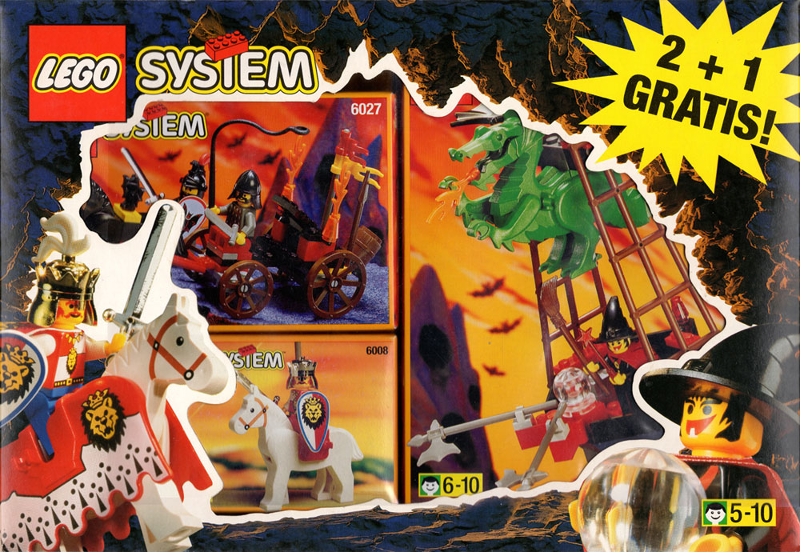 Castle Bundle Pack, 2 + 1 Gratis! (Sets 6008, 6027, and 6037)