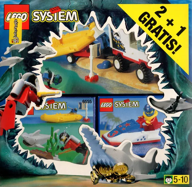 Town / Divers Bundle Pack, 2 + 1 Gratis! (Sets 6517, 6555, and 6556)