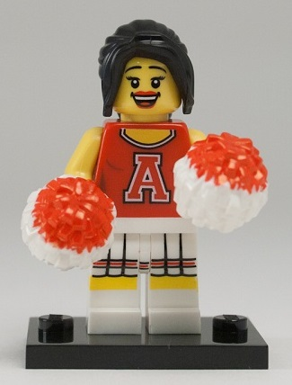 Red Cheerleader, Series 8 (Complete Set with Stand and Accessories)