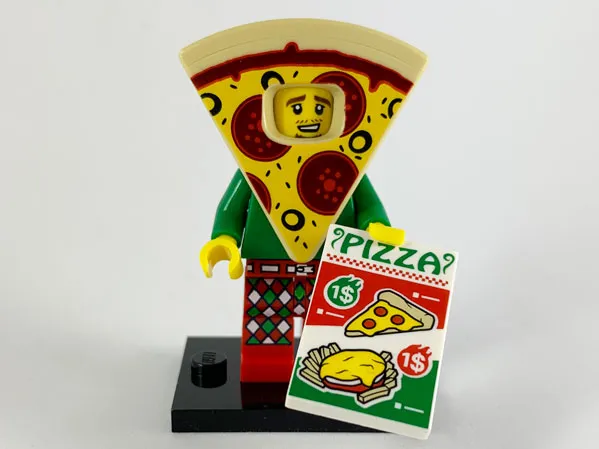 Pizza Costume Guy, Series 19 (Complete Set with Stand and Accessories)