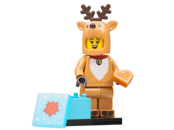 Reindeer Costume, Series 23 (Complete Set with Stand and Accessories)