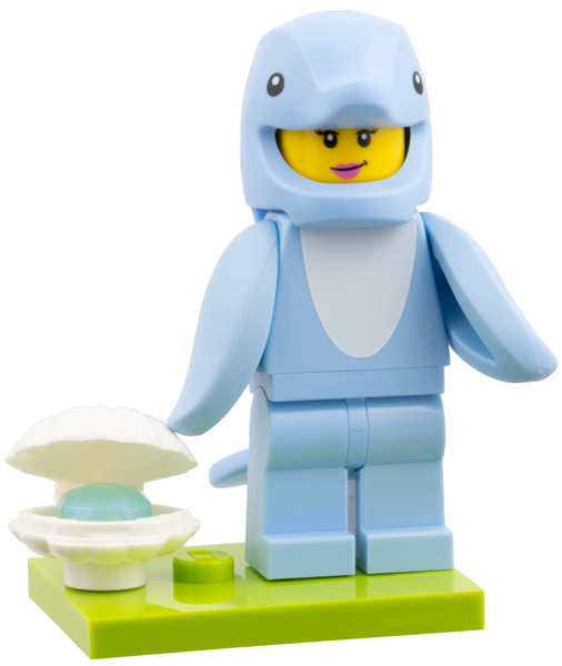 Dolphin Costume Fan, Series 28 (Complete Set with Stand and Accessories)