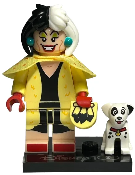 Cruella de Vil & Dalmatian Puppy, Disney 100 (Complete Set with Stand and Accessories)