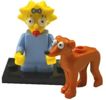 Maggie and Santa's Little Helper, The Simpsons, Series 2 (Complete Set with Stand and Accessories)