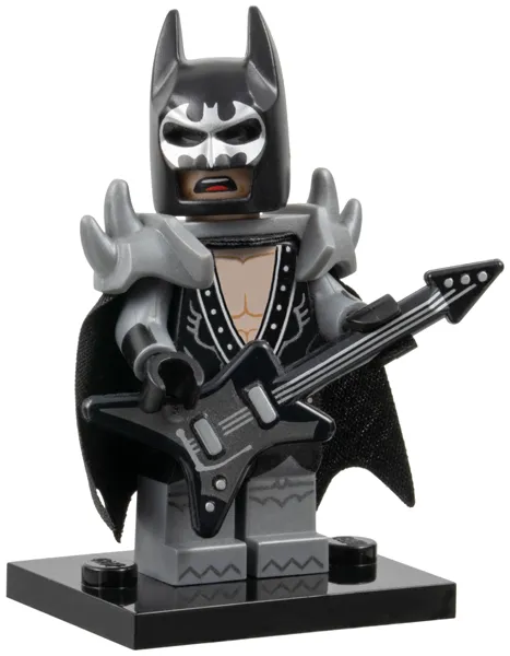 Glam Metal Batman, The LEGO Batman Movie, Series 1 (Complete Set with Stand and Accessories)