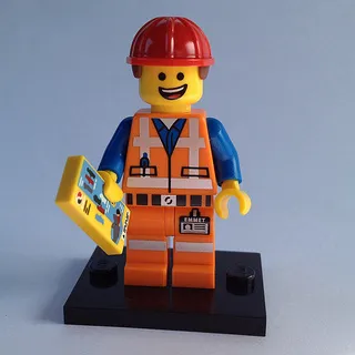 Hard Hat Emmet, The LEGO Movie (Complete Set with Stand and Accessories)