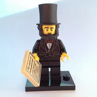 Abraham Lincoln, The LEGO Movie (Complete Set with Stand and Accessories)