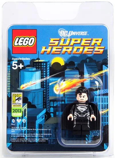 Superman in Black Costume - San Diego Comic-Con 2013 Exclusive blister pack
