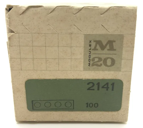 Modulex Brick 1 x 4 (Lego on studs) - Box of 100, Mx Olive Green