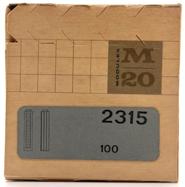 Modulex Brick with Grooves 1 x 1 x 5 (vertical profile brick) - Box of 100, Mx Light Gray